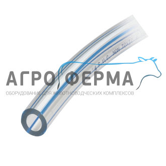 Шланг вакуумный одинарный ПВХ 7х3 прозрачный с полосой, Terraflex