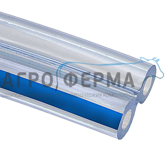 Шланг вакуумный двойной ПВХ 7х3 прозрачный с полосой, Terraflex
