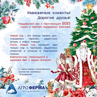 С наступающим Новым годом и Светлым праздником Рождества Христова!